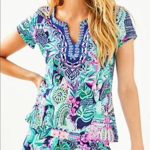 Lilly Pulitzer Alora Top in Multi Lookin Sharp